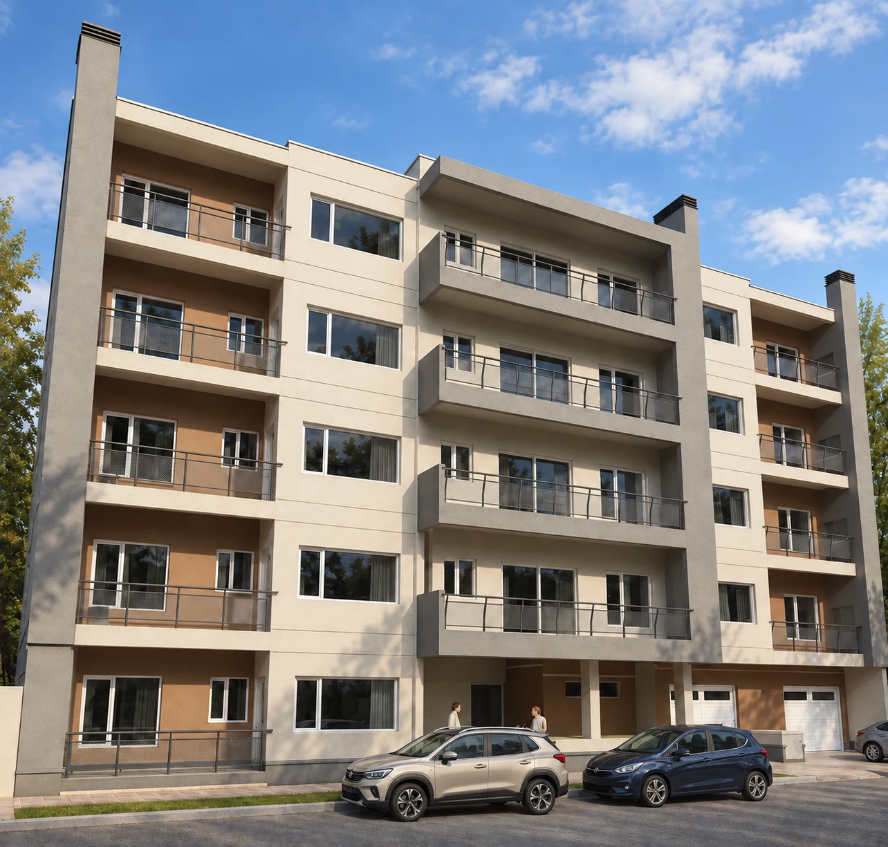 Render de la fachada del Edificio León